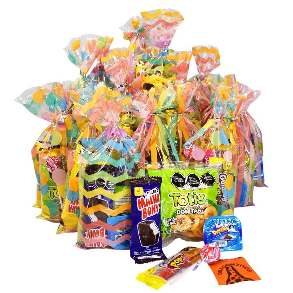 Producto - PAQUETE ECONÓMICO DE 20 BOLSITAS DE DULCES PARA FIESTA "COLORES PASTEL" 6 PZS c/u