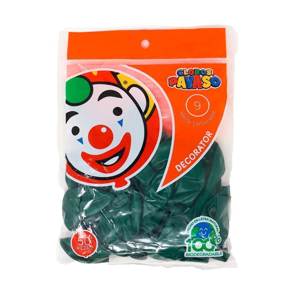 Producto - GLOBO # 9 VERDE ESMERALDA 50 PZS