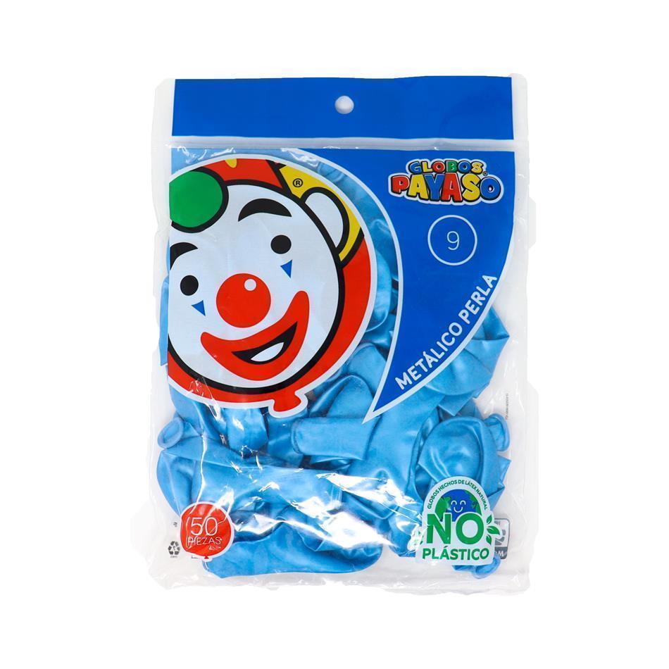 Producto - GLOBO METALIZADO PERLA # 9 AZUL 50 PZS