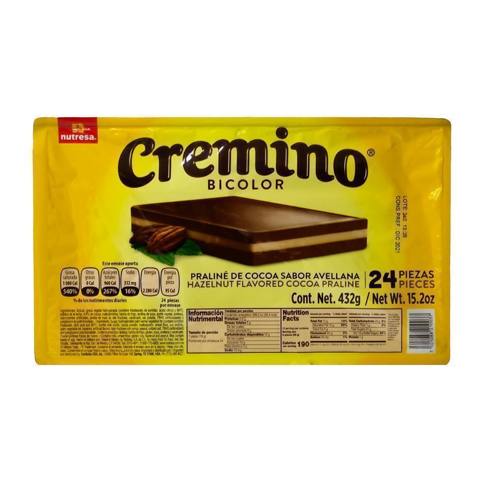 Producto - CHOCOLATE CREMINO BICOLOR 24 PZS