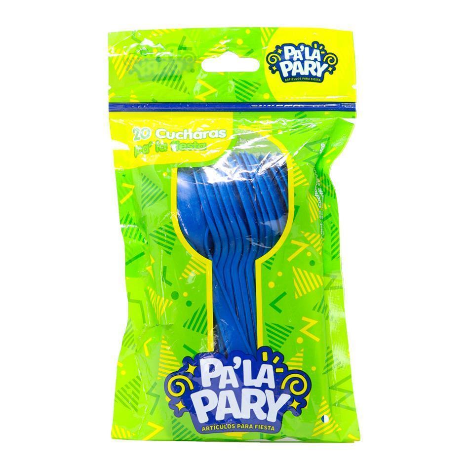 Producto - CUCHARA PA´ LA PARY AZUL REY NEON 20 PZ