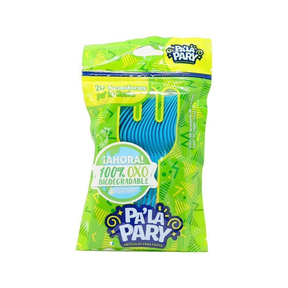Producto - TENEDOR PA´ LA PARY AZUL CARIBE 20 PZ