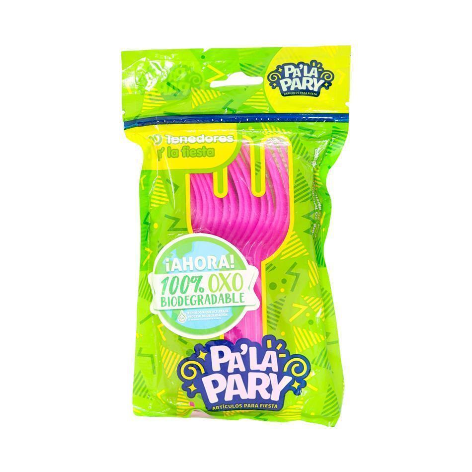 Producto - TENEDOR PA´ LA PARY ROSA NEON 20 PZ