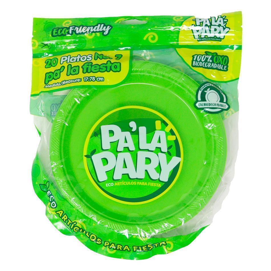 Producto - PLATO PA´ LA PARY VERDE KIWI 20 PZ