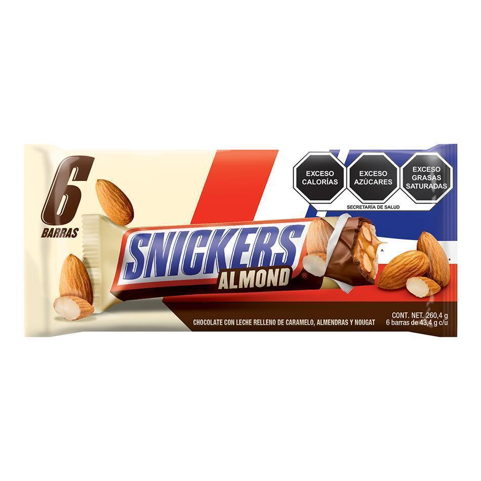 Producto - CHOCOLATE SNICKERS ALMENDRA 6 PZS